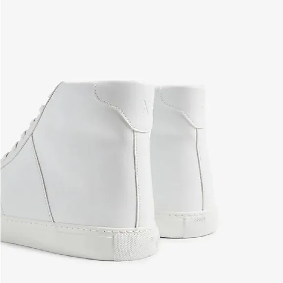 Express Men’s High Top Faux Leather White Shoes SZ 10