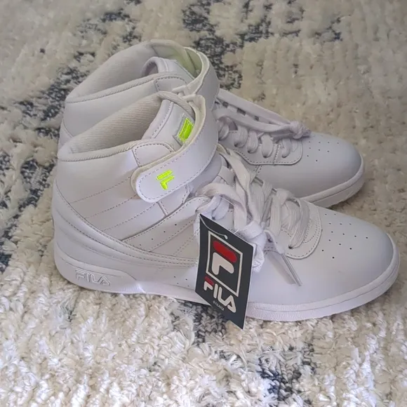 FILA F-13 High Top Sneaker (Women) white size 6 1/2