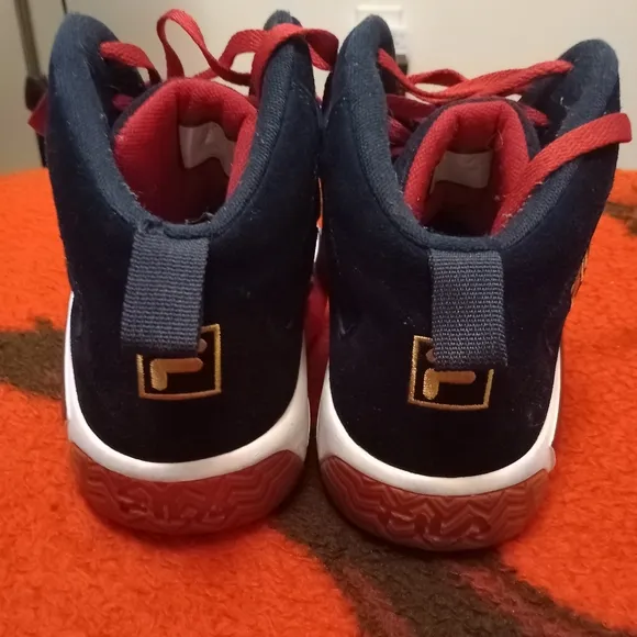 FILA MENS MB OLYMPIC BLUE JAMAL MASHBURN RETRO BASKETBALL SHOES Size 10