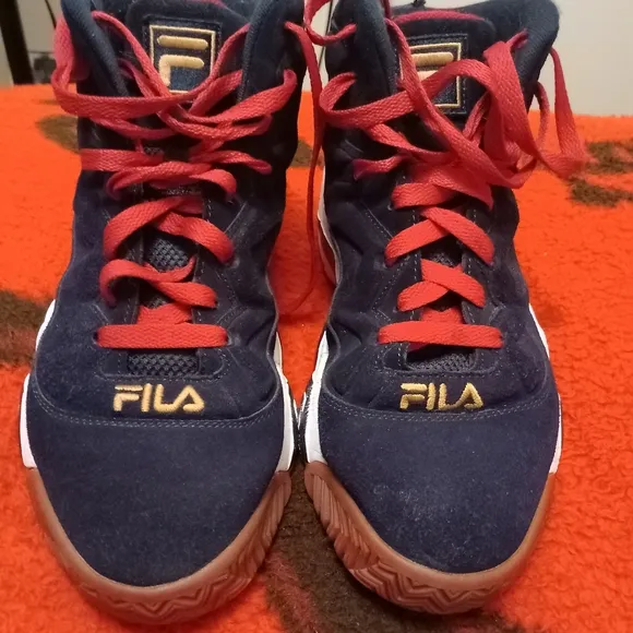 FILA MENS MB OLYMPIC BLUE JAMAL MASHBURN RETRO BASKETBALL SHOES Size 10