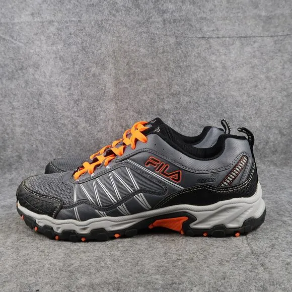 Fila Shoes Men 10.5 Athletic All Terrain Sport Active Trail Run Walk Hiking Gray