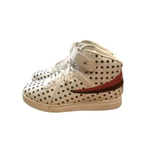 FILA  Sz 5 Red White And black Stars High Top Shoes Sneakers