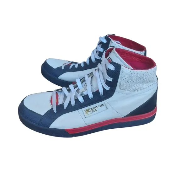 FILA WHITE LINE Men's high top sneakers Size 10