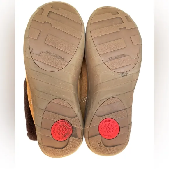 FitFlop Mukluk Shorty Fleece Lined Ankle Boots in Chestnut, Women’s Size 10