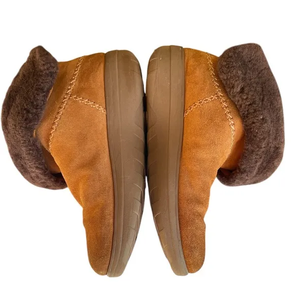 FitFlop Mukluk Shorty Fleece Lined Ankle Boots in Chestnut, Women’s Size 10