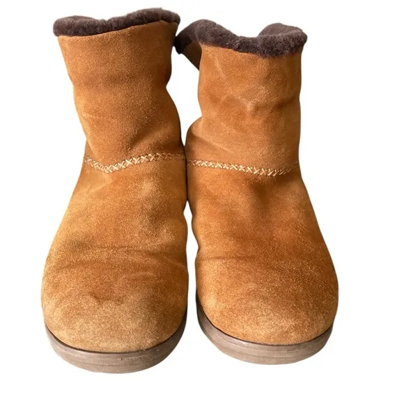 FitFlop Mukluk Shorty Fleece Lined Ankle Boots in Chestnut, Women’s Size 10