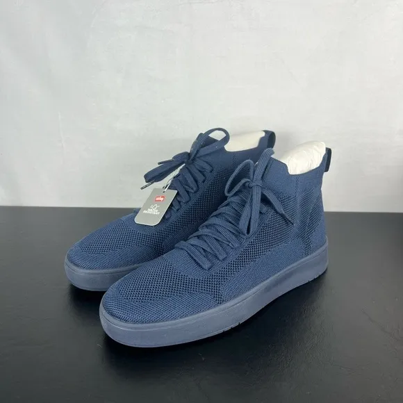 Fitflop Rally Midnight Navy Blue High Top Stretch NEW Sneaker Shoes Mens…