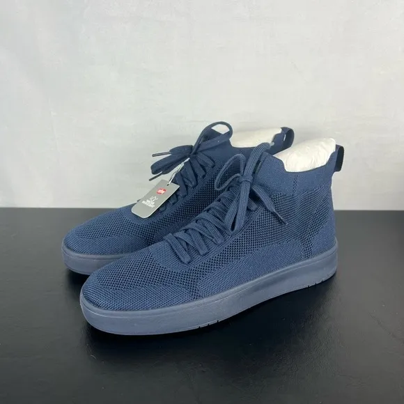 Fitflop Rally Midnight Navy Blue High Top Stretch NEW Sneaker Shoes Mens…