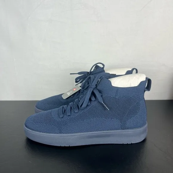 Fitflop Rally Midnight Navy Blue High Top Stretch NEW Sneaker Shoes Mens…