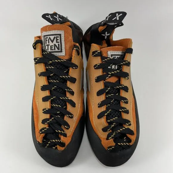Five Ten 5.10 Climbing Shoes Mens Size 6.5 Orange Quantum Stealth C4 Lace Up