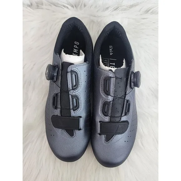 Fizik TEMPO OVERCURVE R5 Cycling Shoes Size 6 3/4 Metallic Gun Metal Black