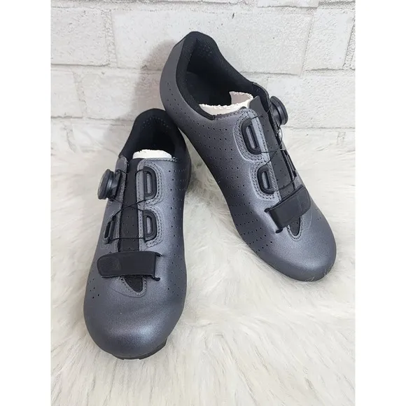 Fizik TEMPO OVERCURVE R5 Cycling Shoes Size 6 3/4 Metallic Gun Metal Black