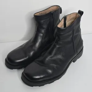 Florsheim Trektion Boots Mens 12 Waterproof Ankle Black Leather Faux Fur Lining