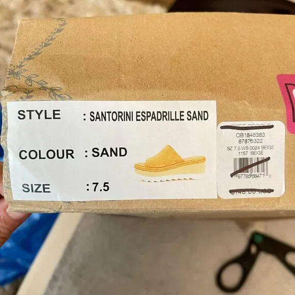 Free People Santorini Sand Tan Suede Slip On Platform Mule Shoes Sz 7.5 NEW