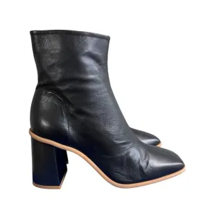 Free People Women’s Sienna Leather Square Toe Ankle Booties Size EU 38.5/ 8.5 US