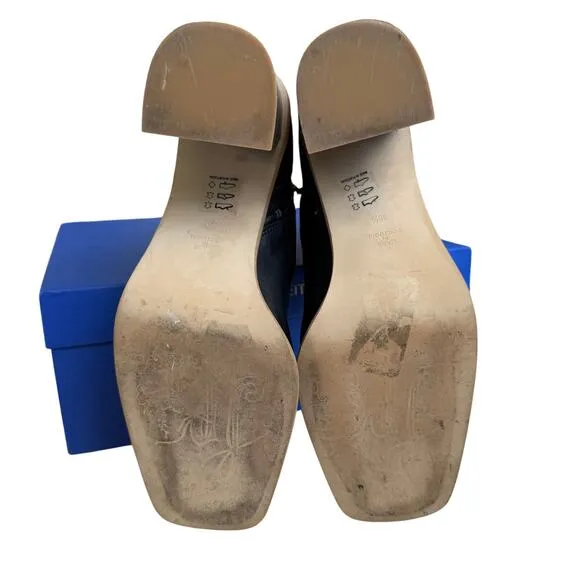 Free People Women’s Sienna Leather Square Toe Ankle Booties Size EU 38.5/ 8.5 US