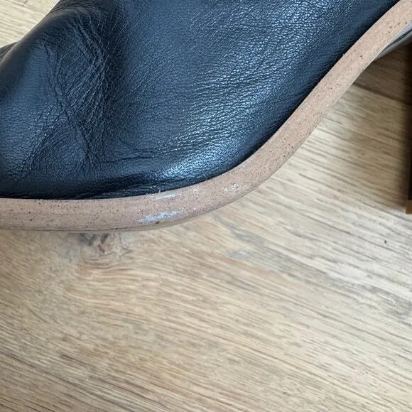 Free People Women’s Sienna Leather Square Toe Ankle Booties Size EU 38.5/ 8.5 US