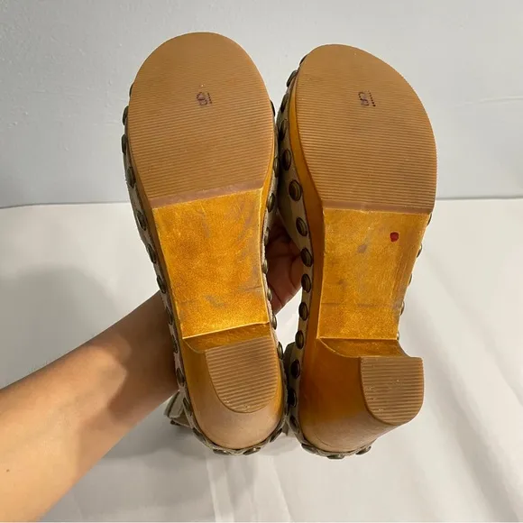 Free People X Jeffrey Campbell Daubs Heel Clogs Mules Comfortable Footwear