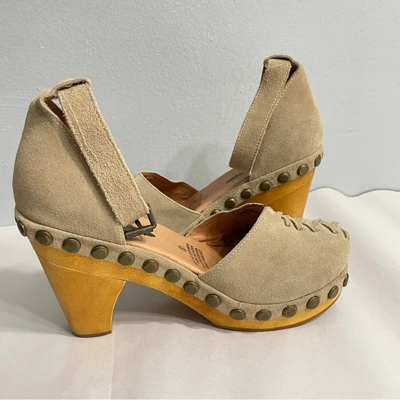 Free People X Jeffrey Campbell Daubs Heel Clogs Mules Comfortable Footwear