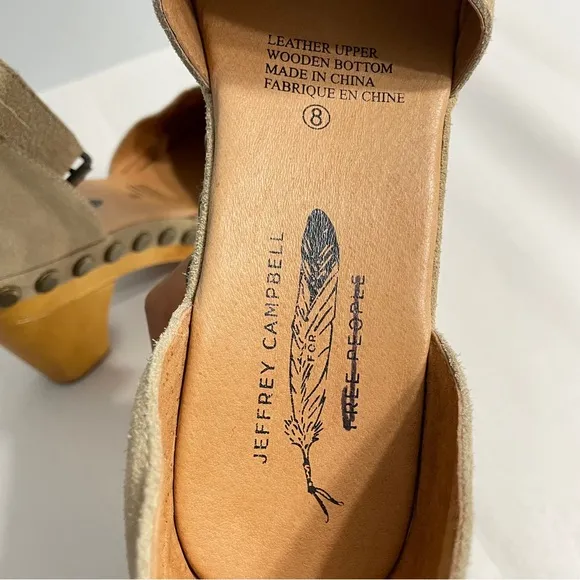 Free People X Jeffrey Campbell Daubs Heel Clogs Mules Comfortable Footwear
