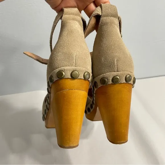 Free People X Jeffrey Campbell Daubs Heel Clogs Mules Comfortable Footwear