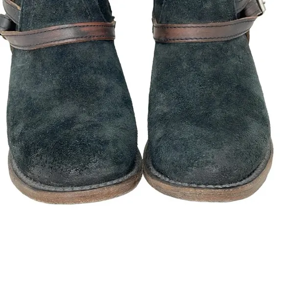 Freebird Boots Women's 6 Brown Suede Leather Buckle Garret Knee High Tall Shoes