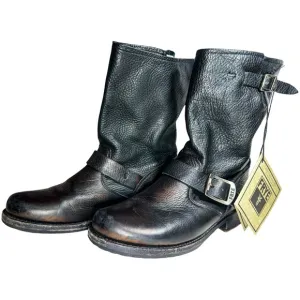 Frye Engineer 12R Brown Black Copper Metallic Biker Boots