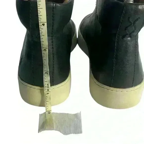 Frye Lena Women’s Leather High Top Sneakers Zip High Grigio Shoes Size 7.5 M