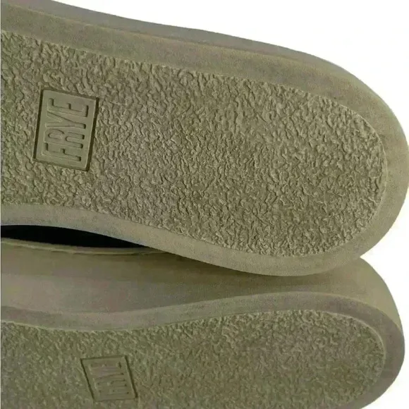 Frye Lena Women’s Leather High Top Sneakers Zip High Grigio Shoes Size 7.5 M