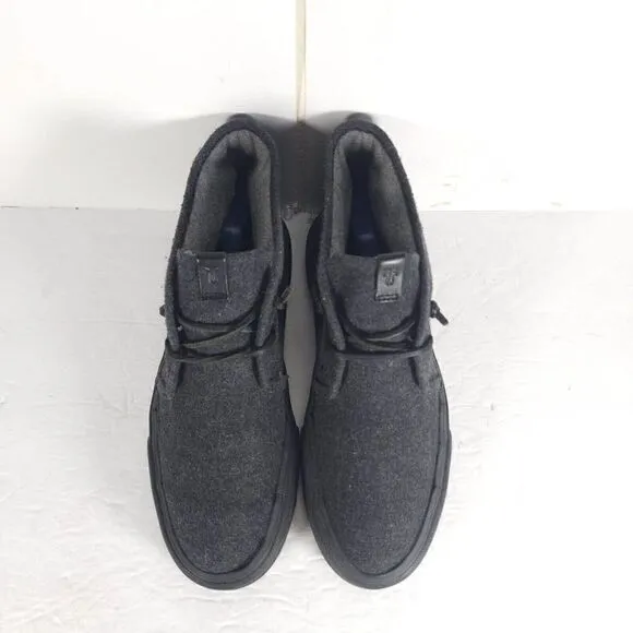 Frye Men's Ludlow US 10,5 Grey Wool Blend Lace Up High Top Sneakers Shoes