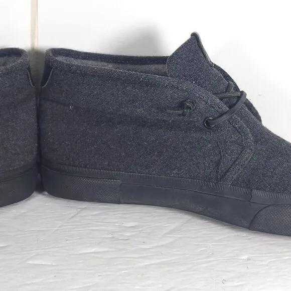 Frye Men's Ludlow US 10,5 Grey Wool Blend Lace Up High Top Sneakers Shoes