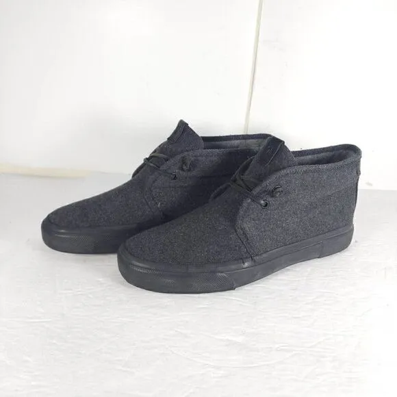 Frye Men's Ludlow US 10,5 Grey Wool Blend Lace Up High Top Sneakers Shoes