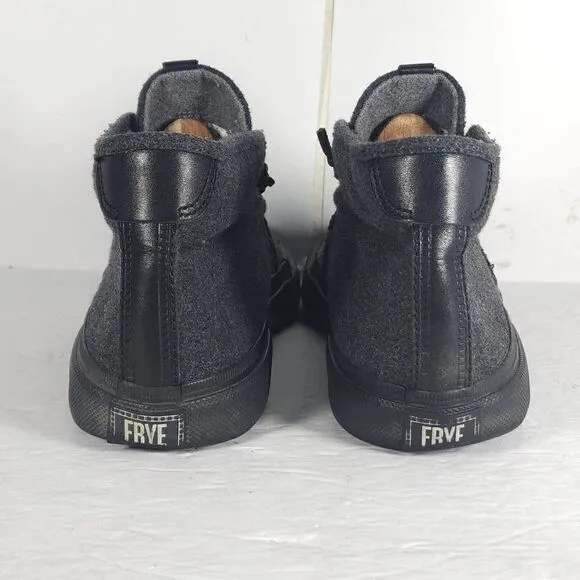 Frye Men's Ludlow US 10,5 Grey Wool Blend Lace Up High Top Sneakers Shoes