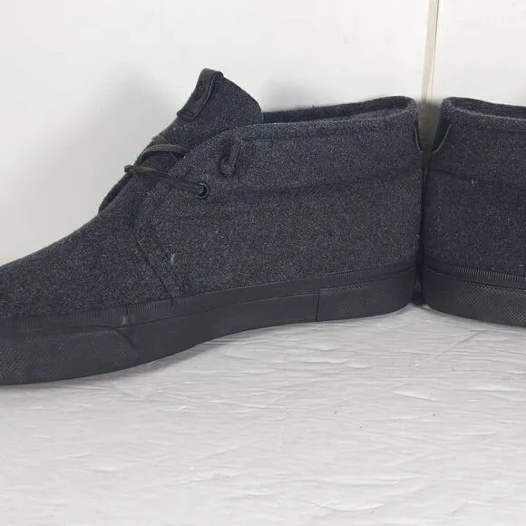 Frye Men's Ludlow US 10,5 Grey Wool Blend Lace Up High Top Sneakers Shoes