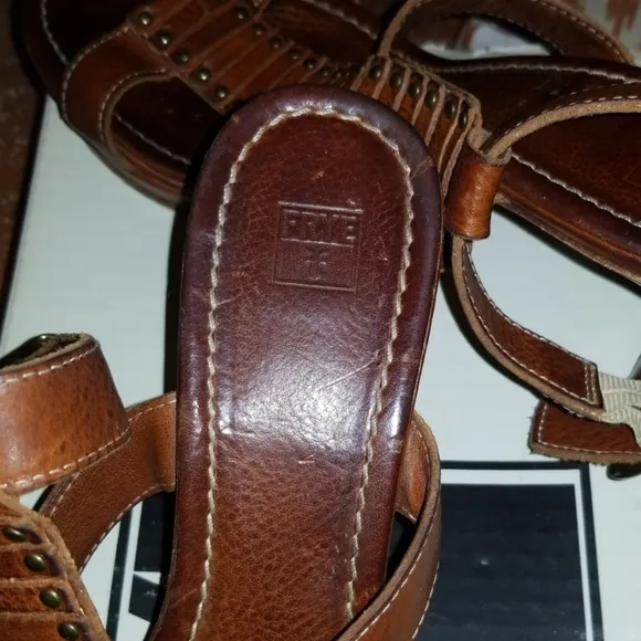 Frye Valerie Slide 100% Italian Leather Size 8.5