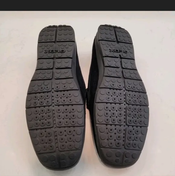 GEOX Shoes Men's Respira Loafers Black Suede Moccasins Slip Ons Size 10 …