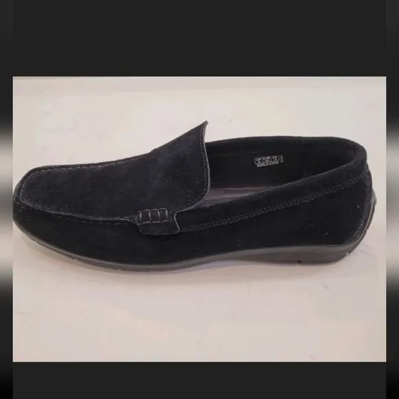 GEOX Shoes Men's Respira Loafers Black Suede Moccasins Slip Ons Size 10 …