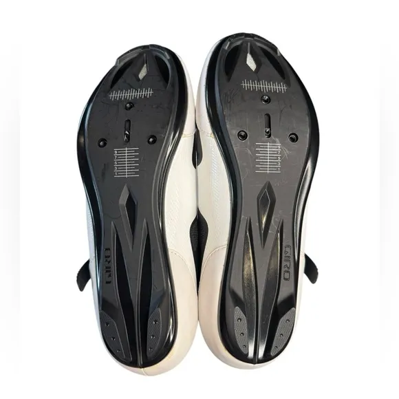 GIRO Cycling Shoes Black White EU 41.5 US Men’s 8.5 Road Bike Shoes SPD 3-Bolt