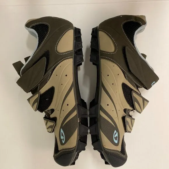 Giro Reva Cycling Shoes Womens 7.75 (EU 39.5) Brown Blue