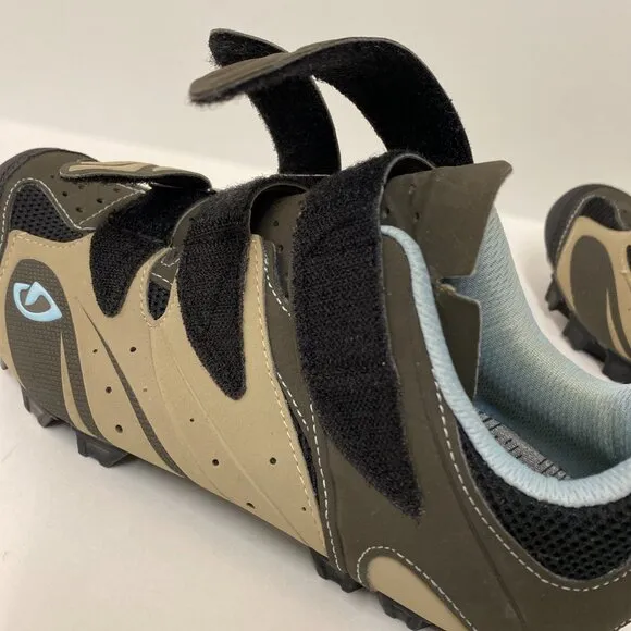 Giro Reva Cycling Shoes Womens 7.75 (EU 39.5) Brown Blue