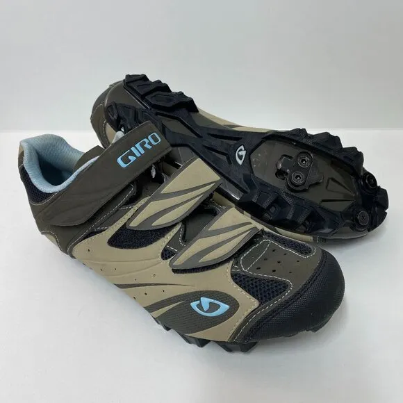 Giro Reva Cycling Shoes Womens 7.75 (EU 39.5) Brown Blue