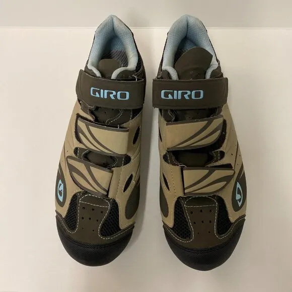 Giro Reva Cycling Shoes Womens 7.75 (EU 39.5) Brown Blue