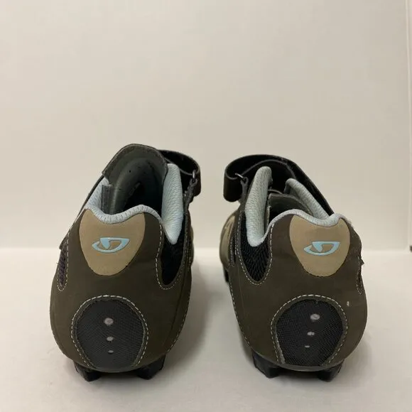 Giro Reva Cycling Shoes Womens 7.75 (EU 39.5) Brown Blue