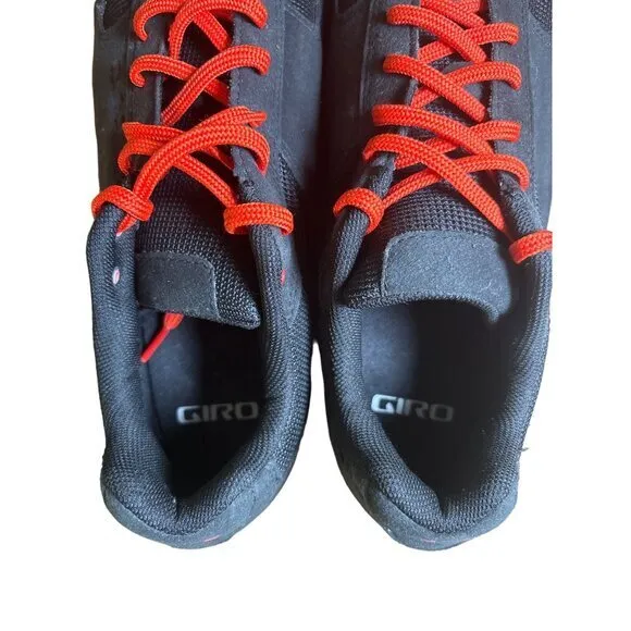 Giro Rumble Men's Cycling Shoe Size 11 VR Mountain Black‎ &amp; Glowing Red NWOB