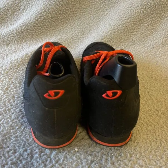 Giro Rumble VR Mountain Bike Cycling Shoes Men 10.5 Black Red Laces Vibram Soles
