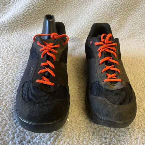 Giro Rumble VR Mountain Bike Cycling Shoes Men 10.5 Black Red Laces Vibram Soles