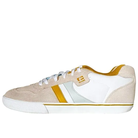 Globe Skateboard Shoes Men Size 14 Encore 2 White/Mustard/Vapor Sneakers
