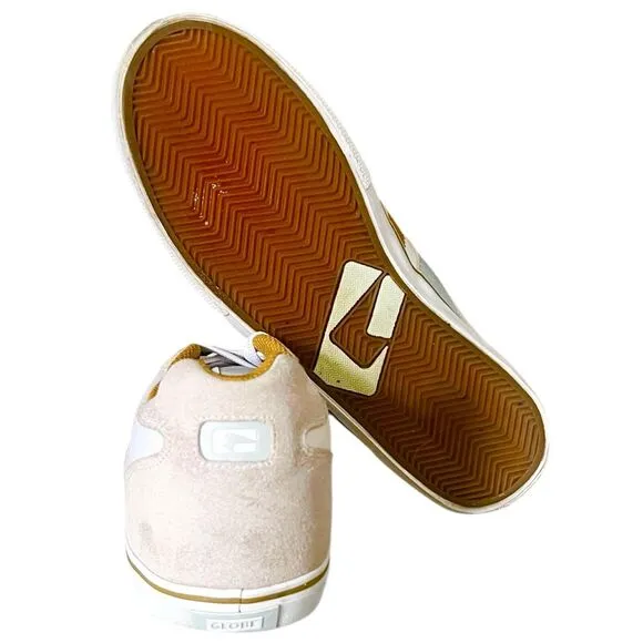 Globe Skateboard Shoes Men Size 14 Encore 2 White/Mustard/Vapor Sneakers