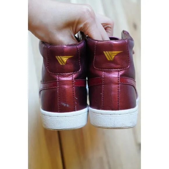Gola Classics High Top Vintage Retro Y2K Sneakers Trainers Metallic Red Size 7