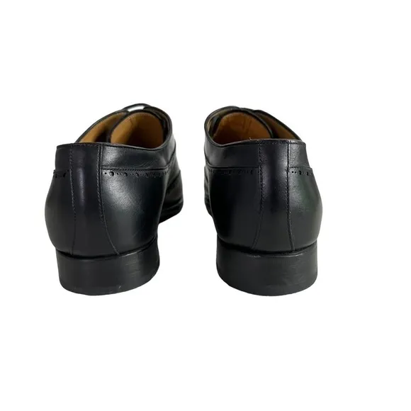 Goodyear Welted Mens Leather Wingtip Oxford Shoes Sz 9.5 Black Louis Boston